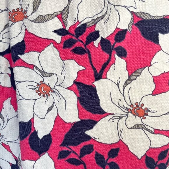 Ann Taylor Floral Hibiscus Lined Textured Spring Summer Pencil Straight Skirt - Picture 5 of 9